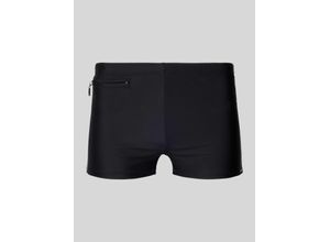 4007065651532 - Bade-Retroshorts mit Reißverschluss-Tasche Wirkware recycelt feiner Streifen schwarz - Nautical Casual für Herren 5678910