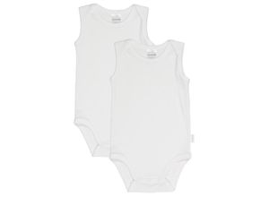 4007065760579 - Baby-Bodys 2er-Pack ärmellos unisex Feinripp Organic Cotton weiß - Original Classics 68