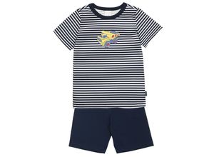 4007065772565 - Schlafanzug kurz Organic Cotton Ringel Baufahrzeug dunkelblau - Original Classics für Jungen 9298104116128140