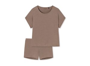 4007066138773 - Schlafanzug kurz Tencel Oversized-Shirt braun - selected! premium für Damen