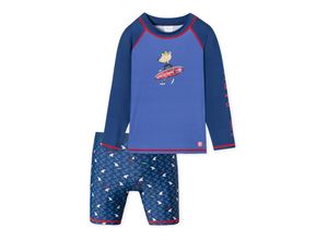 4007066243088 - Badeset lang 2-teilig Wirkware recycelt Shirt Shorts Hai Surfer mehrfarbig - Rat Henry für Jungen 9298104116128