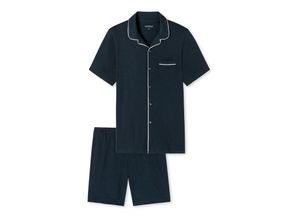 4007066271210 - Pyjama kurz Interlock dunkelblau - Fine Interlock für Herren 48505254565860