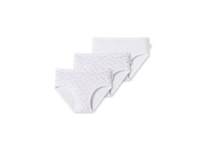 4007066281172 - Hüftslips 3er-Pack Feinripp Organic Cotton weiß mit rosafarbenen Punkten für Mädchen 9298104116128140