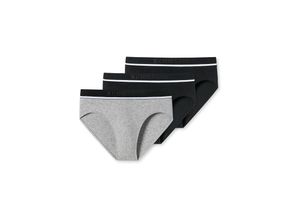 4007066288157 - Rio-Slips 3er-Pack Organic Cotton Webgummibund schwarz grau - 95 5 für Herren 45678