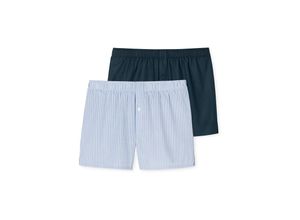 4007066296527 - Boxershorts Webware 2er-Pack Streifen dunkelblau  mehrfarbig - Boxershorts Multipacks für Jungen 140152164176