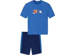 4007066443518 - SCHIESSER Nightwear Shorty Baumwolle für Kinder blau 140