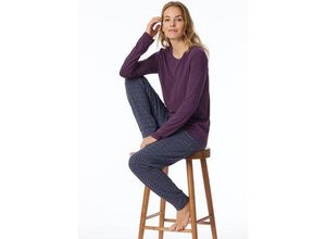 4007066868922 - SCHIESSER Shirt langarm rundhals pflaume - Mix+Relax 42 female