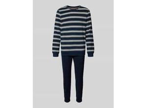 4007067025799 - Pyjama mit gerippten Abschlüssen