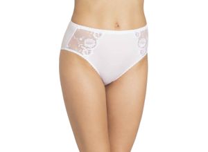 4007087348496 - CONTURELLE felina Provence Taillenslip Spitzendetails semi-transparent für Damen weiß 44