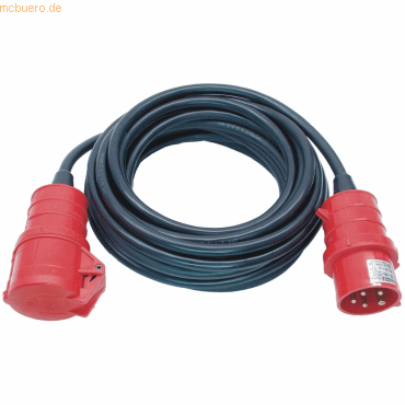 4007123005826 - Brennenstuhl - cee Verlängerungskabel IP44 30m Kabel H07RN-F 5G15 5-polig mit cee Stecker und Kupplung schwarz - schwarz rot