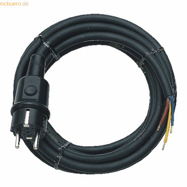 4007123107315 - Brennenstuhl - 1160330 Anschlussleitung 3m H05RR-F3G15 schwarz mit Stecker IP44