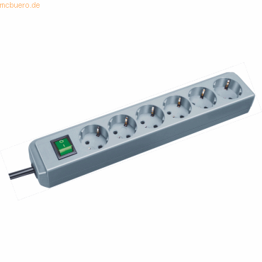 4007123251742 - 1159540015 ECO-Line 6Fsilber mit Schalter 15m H05VV-F3G15 de - Brennenstuhl