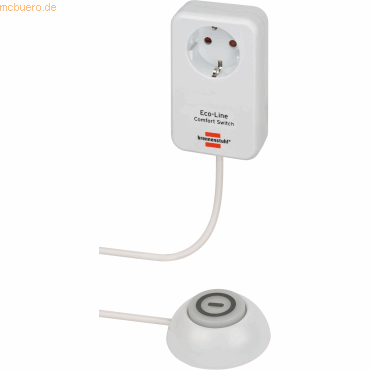 4007123636327 - Brennenstuhl Eco Line Comfort Switch Adapter EL CSA 1 Steckdose mit beleuchtetem Fußschalter 3500 W erhöhter Berührungsschutz L 82 x B 82 x T 82 mm weiß 4007123636327 - Brennenstuhl Eco Line Comfort Switch Adapter EL CSA 1 Steckdose mit beleuchtetem Fußschalter 3500 W erhöhter Berührungsschutz L 82 x B 82 x T 82 mm weiß