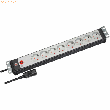4007123665372 - Brennenstuhl Premium-Line 19 Steckdosenleiste 8-fach für Schaltschränke mit Kaltgerätestecker 3m H05VV-F 3G10 Kabel schwarz lichtgrau 4007123665372 - Brennenstuhl Premium-Line 19 Steckdosenleiste 8-fach für Schaltschränke mit Kaltgerätestecker 3m H05VV-F 3G10 Kabel schwarz lichtgrau