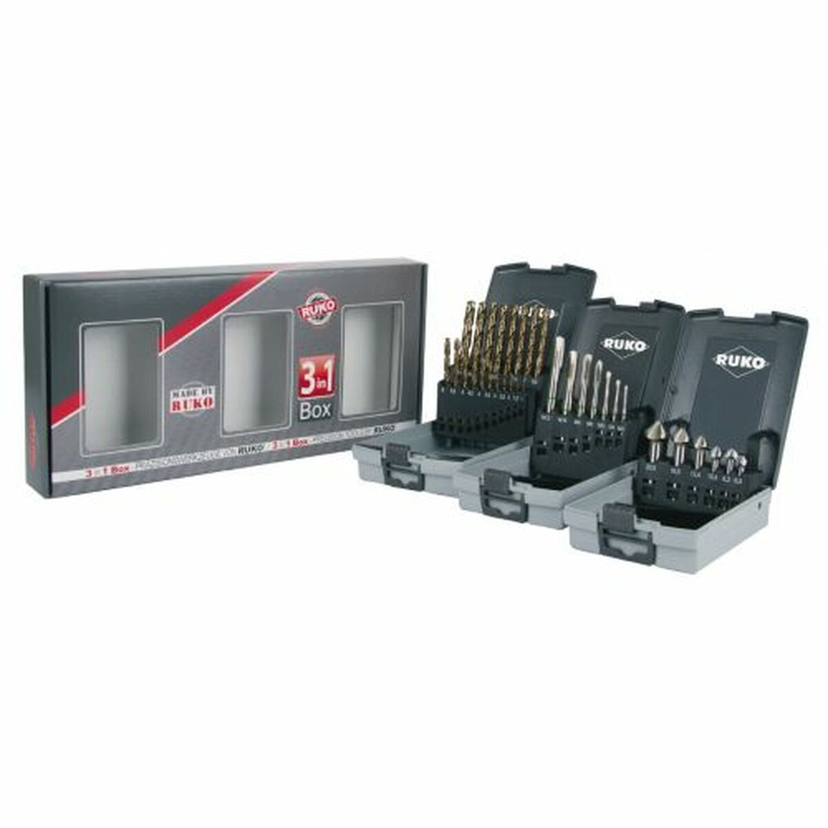 4007140371744 - Satz Bohrer Hochgeschwindigkeitsstahl (HSS) Etüie 32 Stücke 4007140371744 - Satz Bohrer Hochgeschwindigkeitsstahl (HSS) Etüie 32 Stücke