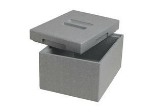 4007155159115 - Climapor - Thermobox Transportbox 9 l grau Isolierbox Kühlbox Warmhaltebox Styroporbox