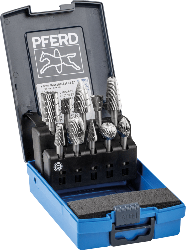 4007220060988 - PFERD 22900823 - Frässtift Set10-tlg Zahnung 3 Ø 16 12 10mm Schaft-Ø 6mm 4007220060988 - PFERD 22900823 - Frässtift Set10-tlg Zahnung 3 Ø 16 12 10mm Schaft-Ø 6mm