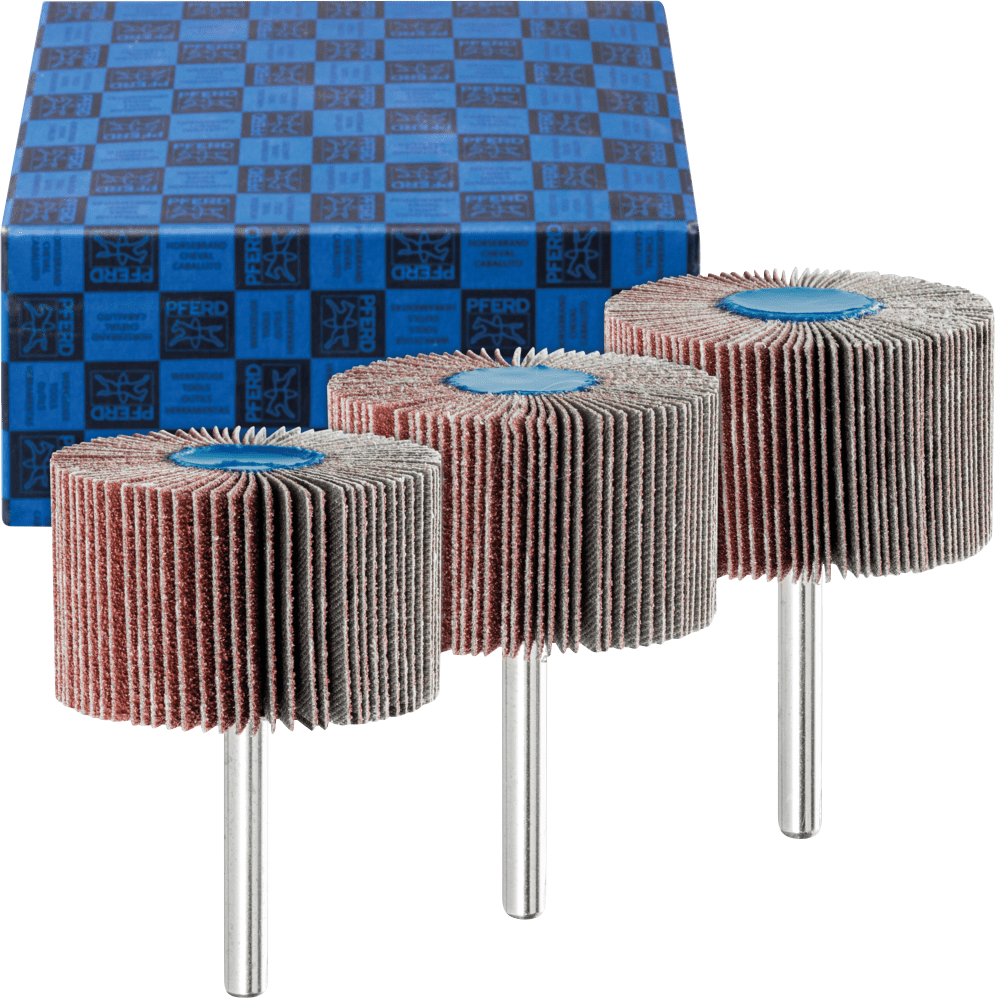 4007220232453 - PFERD 44498004 - Fächerschleifer-Set 3-tlg Korund Ø 50x30mm Schaft-Ø 6 mm A60 8