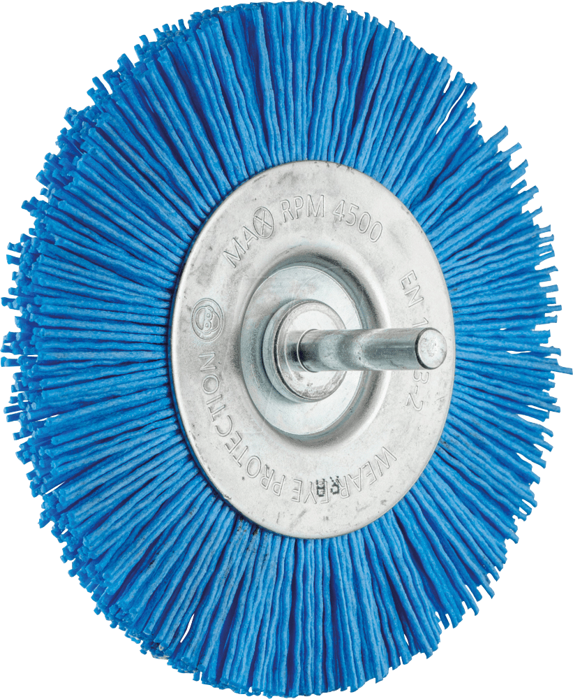 4007220353684 - PFERD 43740169 - Rundbürste ungezopft RBU Ø 100mm Schaft-Ø 6 mm BLUE-Filament-Ø 1
