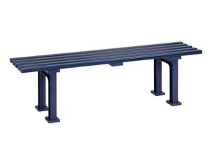 4007248705557 - Blome Gartenbank Mono l 3-Sitzer Pflegeleichte Kunststoff mit 5 Mehrkammerprofilen & 2 Standfüßen Blau - Blau