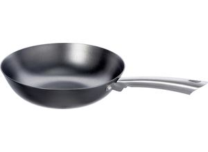 4007257623385 - Wok SCHULTE-UFER Iron Star Pfannen Gr Ø 28 cm silberfarben (edelstahlfarben) Eisenpfanne Pfanne Wok Woks Ø 28 cm Induktion