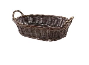 4007299094006 - Dekoleidenschaft - Schale Rustikal aus Weide braun 39x29 cm Obstschale Brotkörbchen Aufbewahrungskorb