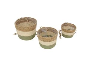 4007299611623 - Pflanzampel Naturfarben 3er Set Blumenkasten Pflanzkorb Pflanzschale Blumentopf