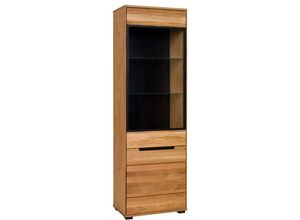 4007372139914 - Vitrine LOLA Hochschrank zur Anbauwand Eiche teilmassiv furniert Slimline ca 