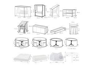 4007383154876 - WEHNCKE Gartenmöbel Schutzhülle Hülle Plane Abdeckung Abdeckplane transparent PE Variante Für Sitzgruppen