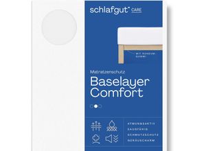 4007399466918 - Matratzenauflage SCHLAFGUT Baselayer Matratzenschutz Comfort Matratzenzubehör Gr B H L 180 cm x 30 cm x 200 cm 1 St weiß Matratzenschoner Wie ein Spannbettlaken