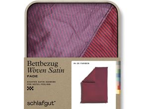 4007399468110 - Bettbezug SCHLAFGUT Woven Satin Fade mit feinen Streifen Bettbezüge Gr B L 135-140 cm x 200 cm bunt (red deep purple deep) Mako-Satin-Bettwäsche mit Farbverlauf Mix & Match passender Kissenbezug erhältlich