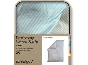 4007399468127 - Bettbezug SCHLAFGUT Woven Satin Fade mit feinen Streifen Bettbezüge Gr B L 135-140 cm x 200 cm bunt (purple light blue light) Mako-Satin-Bettwäsche mit Farbverlauf Mix & Match passender Kissenbezug erhältlich