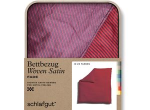 4007399468271 - Bettbezug SCHLAFGUT Woven Satin Fade mit feinen Streifen Bettbezüge Gr B L 240 cm x 220 cm bunt (red deep purple deep) Mako-Satin-Bettwäsche mit Farbverlauf Mix & Match passender Kissenbezug erhältlich