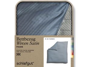 4007399468295 - Bettbezug SCHLAFGUT Woven Satin Fade mit feinen Streifen Bettbezüge Gr B L 240 cm x 220 cm blau (grey light blue mid) Mako-Satin-Bettwäsche mit Farbverlauf Mix & Match passender Kissenbezug erhältlich