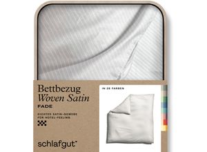 4007399468318 - Bettbezug SCHLAFGUT Woven Satin Fade mit feinen Streifen Bettbezüge Gr B L 240 cm x 220 cm Mako-Satin weiß (full white sand light) mit Farbverlauf Mix & Match passender Kissenbezug erhältlich