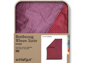 4007399468356 - Bettbezug SCHLAFGUT Woven Satin Fade mit feinen Streifen Bettbezüge Gr B L 155 cm x 220 cm bunt (red deep purple deep) Mako-Satin-Bettwäsche mit Farbverlauf Mix & Match passender Kissenbezug erhältlich