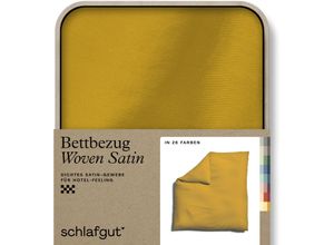 4007399470229 - Bettbezug SCHLAFGUT Woven Satin Bettbezüge Gr B L 200 cm x 200 cm Mako-Satin gelb (yellow deep) besonders dicht gewebt Mix & Match passender Kissenbezug erhältlich