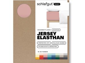 4007399481096 - Spannbettlaken SCHLAFGUT EASY Jersey Elasthan Boxspring Laken Gr B L 180-200 cm x 200-220 cm 1 St Jersey 180-200 x 200-220 cm 40 cm lila (purple mid) MADE IN GREEN by OEKO-TEX