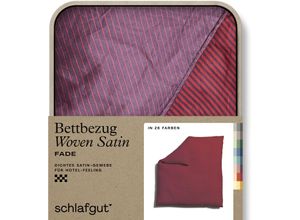 4007399481621 - Bettbezug SCHLAFGUT Woven Satin Fade mit feinen Streifen Bettbezüge Gr B L 200 cm x 200 cm bunt (red deep purple deep) Mako-Satin-Bettwäsche mit Farbverlauf Mix & Match passender Kissenbezug erhältlich