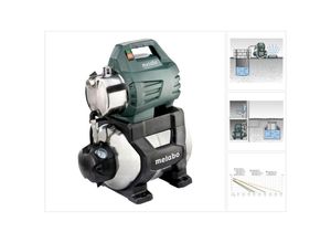 4007430239495 - Hww 4500 25 inox plus Hauswasserwerk 1300 w 75 l min 48 bar ( 600973000 ) - Metabo