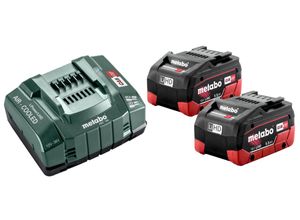 4007430330383 - Basis-Set 2x 18V LiHD 55 Ah (625368000) + Lader asc 145 im Karton - Metabo