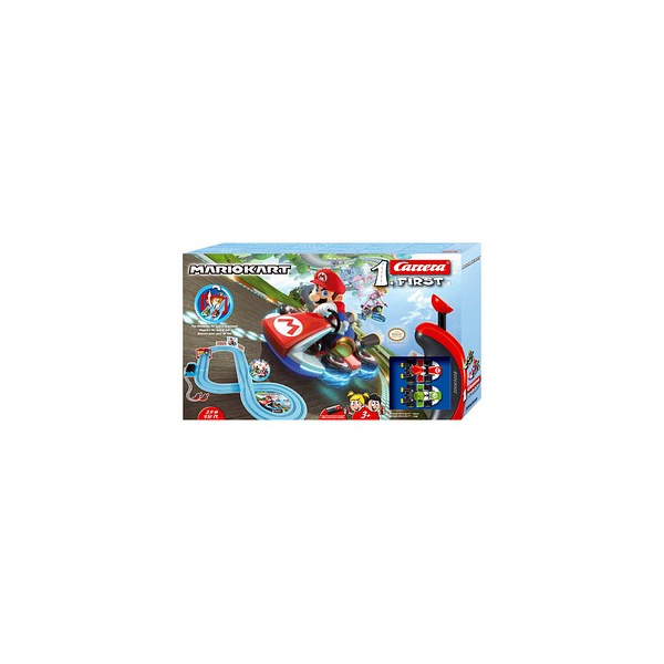 4007486630284 - CARRERA FIRST - Nintendo Mario Kart Autorennbahn Kinder ab 3 Jahren mit Mario und Luigi Kinder