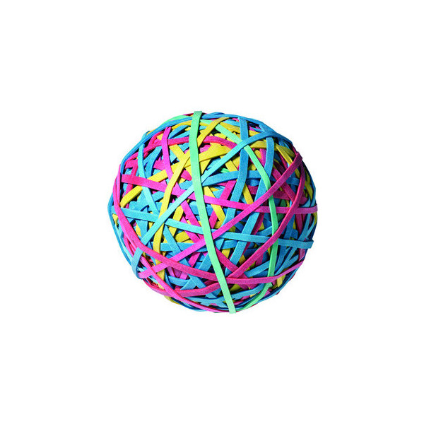 4007735074401 - Gummibänder Ball Rubber Band Ball 50mm Inhalt 190gr sortiert