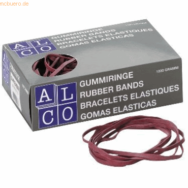 4007735076016 - Gummibänder rot 130 x 4mm 1000g 4007735076016 Albert & Co 7601