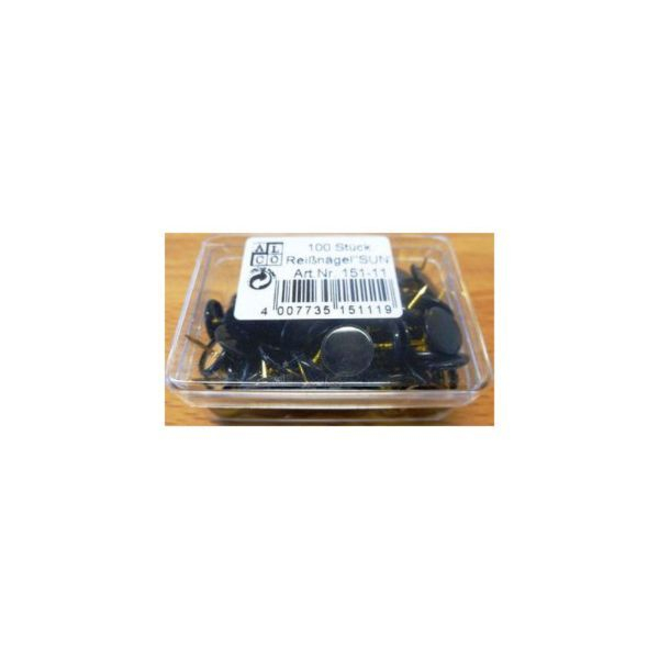4007735151119 - Reissnägel plastiküberzogen schwarz 4007735151119 151-11 100 Stück 4007735151119 - Reissnägel plastiküberzogen schwarz 4007735151119 151-11 100 Stück