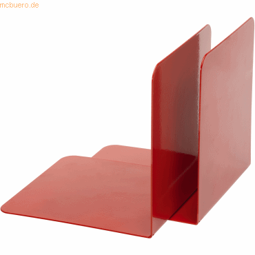 4007735430221 - Buchstützen 130x140x140mm Metall rot VE=2 Stück