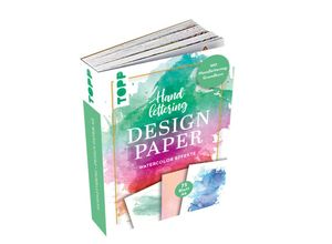 4007742181376 - Handlettering Design Paper Block Watercolor-Effekte A6