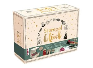 4007742184445 - Bargen Anne Marie Adventskalender Stempel-Glück Mit mehr als 24 Stempeln Anleitungsbuch und weiterem Zubehör