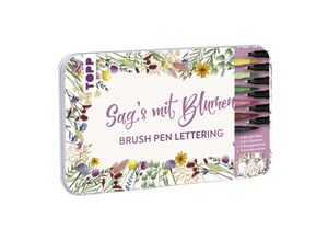 4007742185145 - Handlettering Designdose Brush Pens Sags mit Blumen