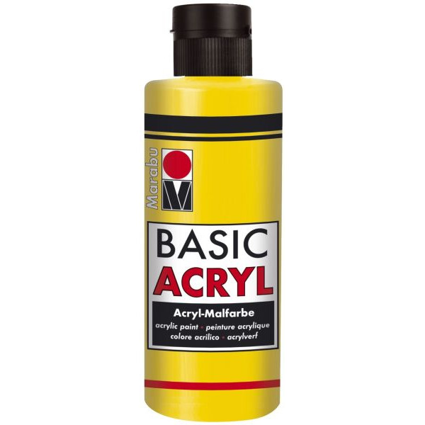 4007751115065 - Acrylmalfarbe Basic Acryl 1200 04 019 gelb 80ml 80 Milliliter